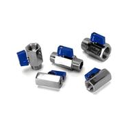 Mini válvula de bola de acero inoxidable SS304, BSP/NPT, rosca macho/hembra de 1/8 "-3/4", resistente al ácido for fontanería industrial casera