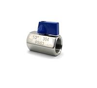 Mini válvula de bola grifo acero inoxidable, 1/8, 1/4, 3/8, 1/2, 3/4, rosca 1 pulgada, Hardware cervecería SS304(Male to Female,0.25 Inch)