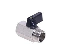 Mini válvula de bola latón 1/2, 1/4 quot;, 1/8 Válvulas compresor aire BSP macho a hembra 1 pieza(1/8 Inch)