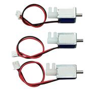 Mini válvula solenoide eléctrica pequeña de 2 posiciones y 3 vías, de CC 6 V, 12 V y 24 V, válvula de control de flujo de aire y gas, válvula de escape desaconsejada, 3/5/10 unidades(5PCS,DC 6.0V)