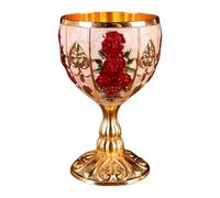 Mini vaso de cálice, mini taza de cálice, taza de proxeneta elegante de zinc, diseño de relieve retro de 30 ml, adornos de gabinete de vino, regalo de copa para boda en el bar de casa, adorno
