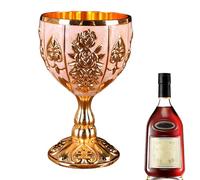 Mini vaso, mini vaso de vino, taza de proxeneta elegante de zinc, diseño retro en relieve de 30 ml | de gabinete de vino, pequeña taza de vino para cerveza, cóctel, whisky, retro