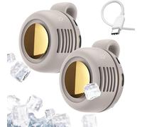 Mini ventilador, 2025 nuevo ventilador portátil con clip pequeño, recargable por USB, silencioso, sin asas, ventilador de bolsillo para cuello de cintura, ideal para exteriores, viajes, oficina
