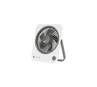 Techly 621666 - Ventilador de escritorio ultra fino, plegable y portátil de 4 velocidades, color blanco