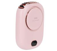 Mini Ventilador de Mano, Ventilador Cordón de 3 Velocidades Recarga USB Escritorio Enfriamiento Ventilador Facial Colgante para el Cuello Ventilador sin Cuchillas para Acampar en Casa Viajes(Rosa)