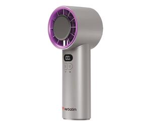Mini Ventilador de Mano Verbatim Cool 'n' Go Ice Touch 8W 3 Velocidades Batería Recargable Gris/Violeta