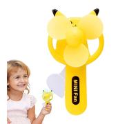 Mini Ventilador De Prensa Manual De Dibujos Animados - Enfriador Manual Portátil ABS De 10x10 Cm | Ventilador De Mano No Eléctrico Con Rápida, Uso En Viajes, Regalo Para Niños | Uso Del Coche De