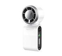 Mini ventilador de refrigeración recargable con pantalla LED y diseño plegable, pequeño ventilador de maquillaje para acampar al aire libre, viajes, mujeres y hombres