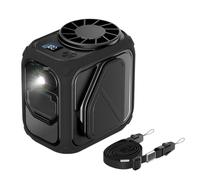 Mini ventilador de tamaño portátil - Ventilador portátil con clip, cuatro ajustes de velocidad personales, batería recargable hasta veinticuatro horas | Camisa ligera con cinturón para el cuello