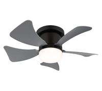 Mini Ventilador de Techo con Mando a Distancia LED Lámpara Dimmer 13x40,6cm H...