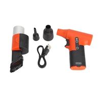 Mini ventilador de turbo volante de aire Violento 120000 rpm Ventilador eléctrico portátil Motor sin escobillas 50m/s conducto industrial Jet seco para limpieza de computadora y (Naranja)