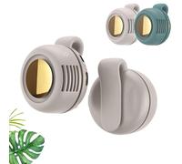 Mini ventilador eléctrico silencioso portátil sin aspas, pequeño ventilador de clip de torbellino para cintura o cuello, manos libres con 3 velocidades, para exteriores, viajes, oficina (verde)