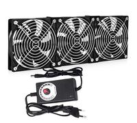 Mini ventilador extractor de humos, 3 unidades, 120 mm, CC 12 V, mini ventilador extractor de 3000 RPM, ventilador axial, ventilador radial de 12 V con velocidad ajustable, ventilador de suministro de