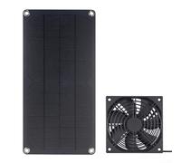 Mini ventilador impermeable, mini ventilador de 3 W con energía solar de 10 W, ventilador de escape para mascotas, ventilador alimentado por panel solar, para casas de mascotas, gallineros