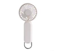 Mini ventilador ligero para uso estudiantil, recargable y compacto, para días calurosos en dormitorios o eventos al aire libre (blanco)