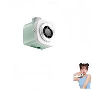 Mini ventilador portátil con forma de cámara con cordón | Mini ventilador portátil de mano y cuello con refrigeración turbo de 199 velocidades | Lindo ventilador de mano compacto - Para viajes de