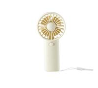 Mini ventilador portátil de mano de 6 x 12,5 cm, 2 W, ángulo ajustable ligero para refrigeración personal, funcionamiento silencioso de 45-50 dB, alimentado por pilas AAA (no incluidas), en blanco