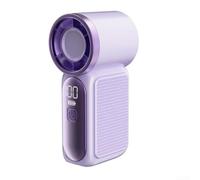 Mini ventilador portátil de mano, ventilador de refrigeración personal con 6 ajustes de velocidad, motor turbo de 16900 rpm, pantalla LED, recargable, carga de batería de 3000 mAh para viajes en