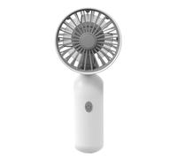 Mini ventilador portátil, dispositivo recargable por USB, refrigeración de 3 velocidades, tecnología Quiet Breeze, diseño ligero, unidad compacta blanca, ideal para escritorio de oficina, viajes