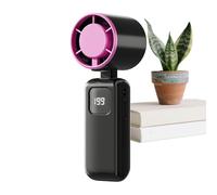 Mini ventilador portátil plegable digital | Compact Hand Fans | 199 Wind Speed Digital Display For Women Men Kids Adults Travelers Hikers Stadium Concerts Camping Beach Picnic Travel