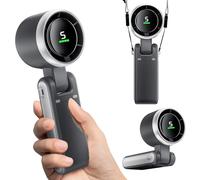 Mini ventilador portátil plegable, potente turbo, batería de 10000 mAh, 50000 rpm, 5 velocidades, pantalla digital recargable USB