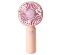 Mini ventilador recargable por USB con diseño de dibujos animados, ideal para diversión al aire libre y transporte diario (rosa)