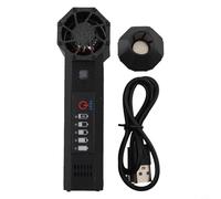 Mini ventilador turbo con control de 3 velocidades 140000RPM motor 200W, indicador de alimentación de batería, carga PD tipo C, capacidad de 8000 mAh, flujo de aire de 54 m/s para plástico