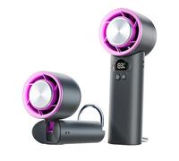 Mini ventilador turbo portátil de mano, [100 velocidades y ventilador de mano turbo más frío de 15000 rpm] 24 horas de refrigeración máxima, mini ventilador de bolsillo recargable, ventilador personal