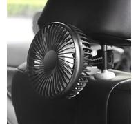 Mini ventilador USB para coches con ventosa ajustable y rotación de 360 grados, para mantenerse fresco durante el viaje (soporte)