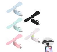 Mini Ventilador USB,Ventilador USB 2 En 1Tipo C,5Pcs Ventiladores De Teléfono Mini Portátil USB,Hojas De Ventilador Tipo C De Viaje,Ventilador Portable Del Teléfono Móvil,Ventiladores Portátiles