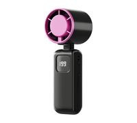 Mini Ventilateur USB - Ventilateur Portable | 199 Vitesses, Mini Cooler De Cou Pliable Avec Écran Digital, Batterie 1200mAh Rechargeable USB, Refroidisseur Manuel Léger Pour Camping Voyage Et Stade