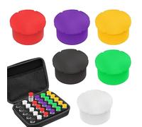 Mini Vials Caps - 6 Piezas Multiusos Labware Lids With Secure Fit, Easy Organization And Quick Identification, Vial Caps Category For Glass Use For Lids Quick Organization Identification Industrial