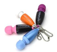Mini vibrador vaginal anal estimulación clínica llavero de bolsillo sexy (morado)