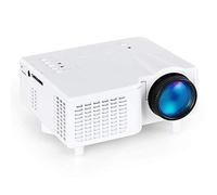 Mini Video Projector 1080p Projector Mini Led Portable Avvga Input 12 V Support HDMI/USB/AV/VGA and SD Memory Card Input Port White Black(White)