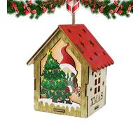 Mini Village de Noël | Mini cabine LED - Cabine lu éc oë d au scintillante, orne Ment d'arbre de noël éclairé, modèle de Maison de vacances