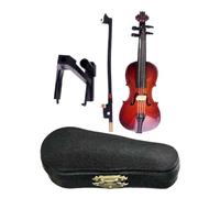 Mini violín - adorno musical | Violín en miniatura con efectos de sonido para estantería de escritorio, mesita de noche, coleccionistas, aficionados, decoración de oficina, exhibición infantil, idea