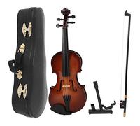 Mini Violín, Modelo de Violín en Miniatura de Madera con Soporte, Arco Y Estuche, Mini Instrumento Musical Modelo de Casa de Muñecas en Miniatura para Decoración del Hogar de Oficina Cumpleaños