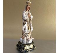 Mini Virgen María Estatua Cristo Escultura Estatuilla Religiosa Figurina Decoración católica Regalo Moderno de la Sala de Estar del hogar Ornamento de decoración de la Sala de Estar para católicos,