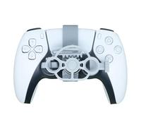 Mini Volante para PS5/PS5 Slim Game Controller, Juegos de Carreras Controlador Volante Adjunto Controlador Rueda (Plata)
