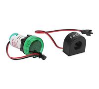 Mini voltímetro LED digital amperímetro probador de voltaje de corriente CA 50-500V 0-100A indicador de pantalla dual(Verde)