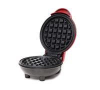 Mini waflera portátil, plancha eléctrica redonda antiadherente, compatible con desayuno, diseño compacto y fácil de limpiar.