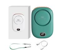 Mini Waist Clip on Fan Personal Neck Fan for Shirt, Portable Belt Fan with LED Display, Wide Angle Wind Strong Air flow 3 Speeds(Grass Green)