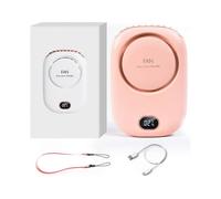 Mini Waist Clip on Fan Personal Neck Fan for Shirt, Portable Belt Fan with LED Display, Wide Angle Wind Strong Air flow 3 Speeds for Camping, Fishing,