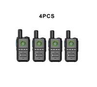 Mini walkie-talkie PMR USB portátil MOTOROBO con radio bidireccional y doble PTT (4 unidades, enchufe