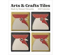 Mini Wall Calendar 2027, Arts & Crafts Tiles: Made by Motawi Tileworks, 12 Months, Grid Design Featuring 12 Artworks