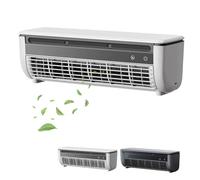 Mini Wall Mounted Air Conditioner Fan, Portable Ductless Air Conditioner Fan, with Remote Control, No Drilling, Releases Ice Mist Particles for Bedroom Office Kitchen (White)