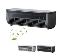 Mini Wall Mounted Air Conditioner Fan, Portable Ductless Air Conditioner Fan, with Remote Control, No Drilling, Releases Ice Mist Particles for Bedroom Office Kitchen (Gray)