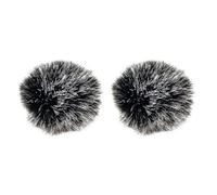 Mini Wind Muff Furry Micrófono Parabrisas Cubierta 0.2 pulgadas Solapa Mic Wind Muff 2PCS.