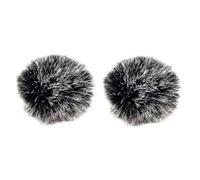 Mini Wind Muff Furry micrófono parabrisas cubierta 0, 2 pulgadas solapa micrófono Wind Muff 2 piezas Mini