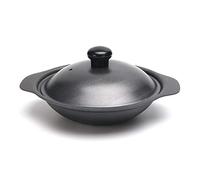 Mini Wok de hierro fundido con tapa, 22 cm / 24 cm / 26 cm para cocina de inducción, wok de presentación de mesa para un solo/multiusuario, olla caliente pequeña para el hogar, sartén antiadherente de
